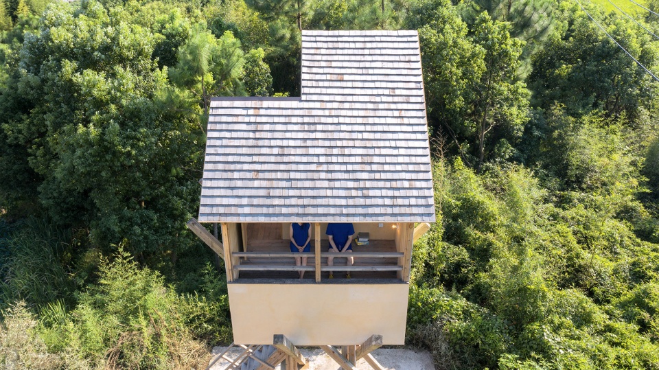 tower for meditation and view china by jumping house lab