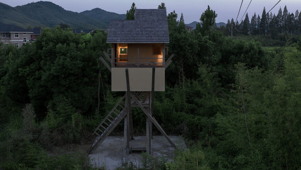 tower for meditation and view china by jumping house lab