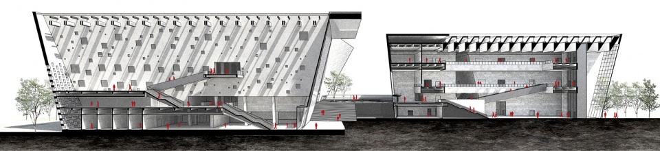 zhengzhou art museum and zhengzhou archives china by zeng qun architecture design studio