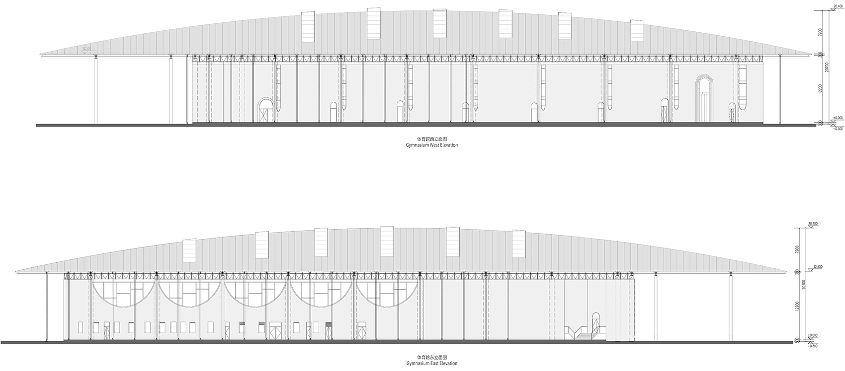 gymnasium and swimming pool of fujian jianou first high school china by thdl