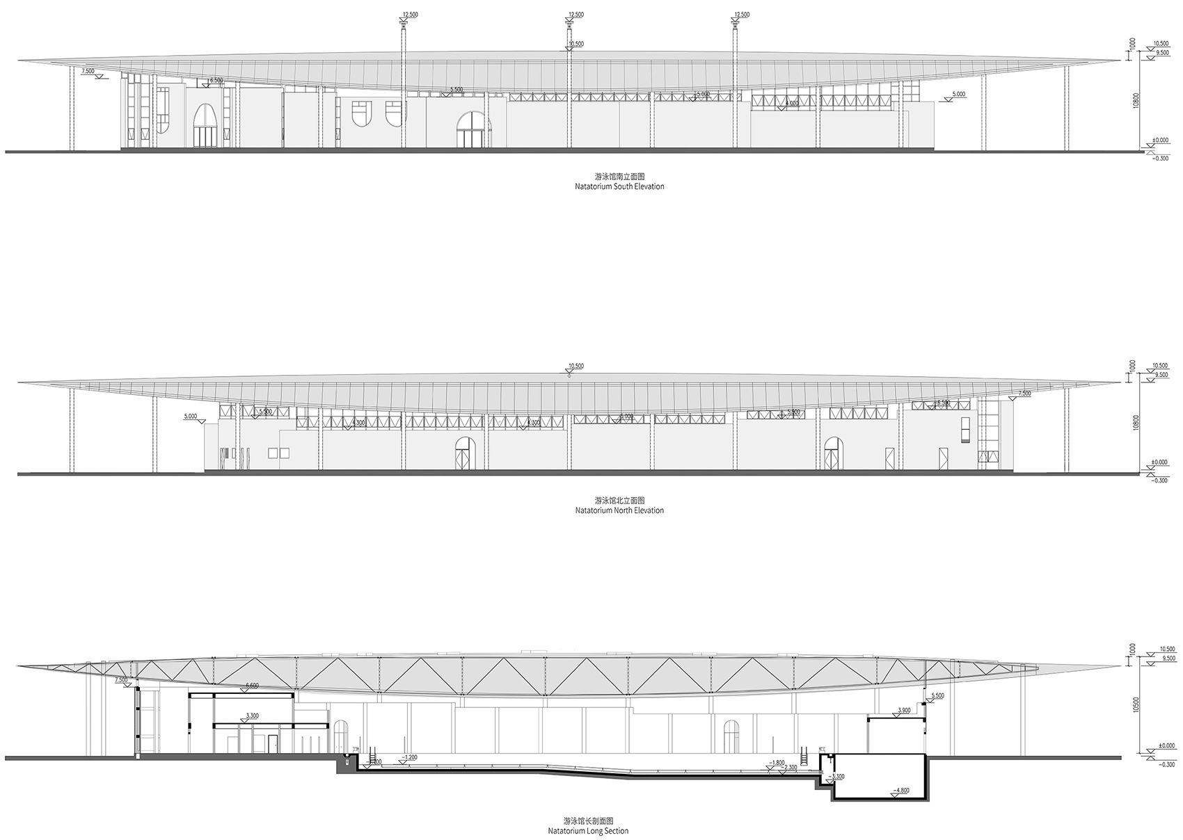 gymnasium and swimming pool of fujian jianou first high school china by thdl