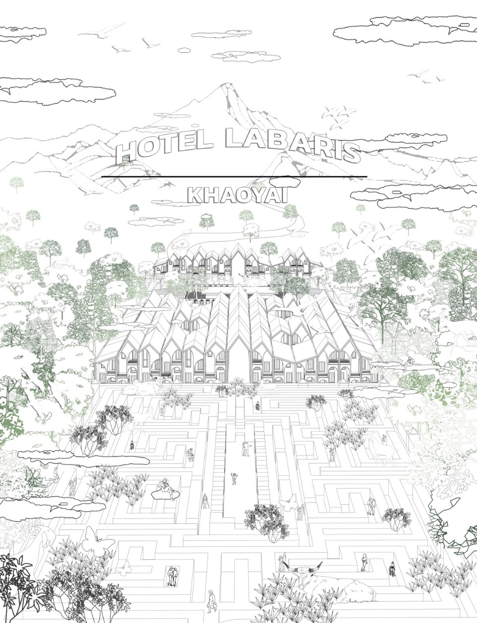 landscape design of hotel labaris khao yai by shma