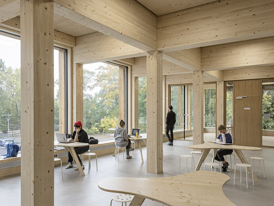 library and seminar centre boku vienna by swap architekten delta