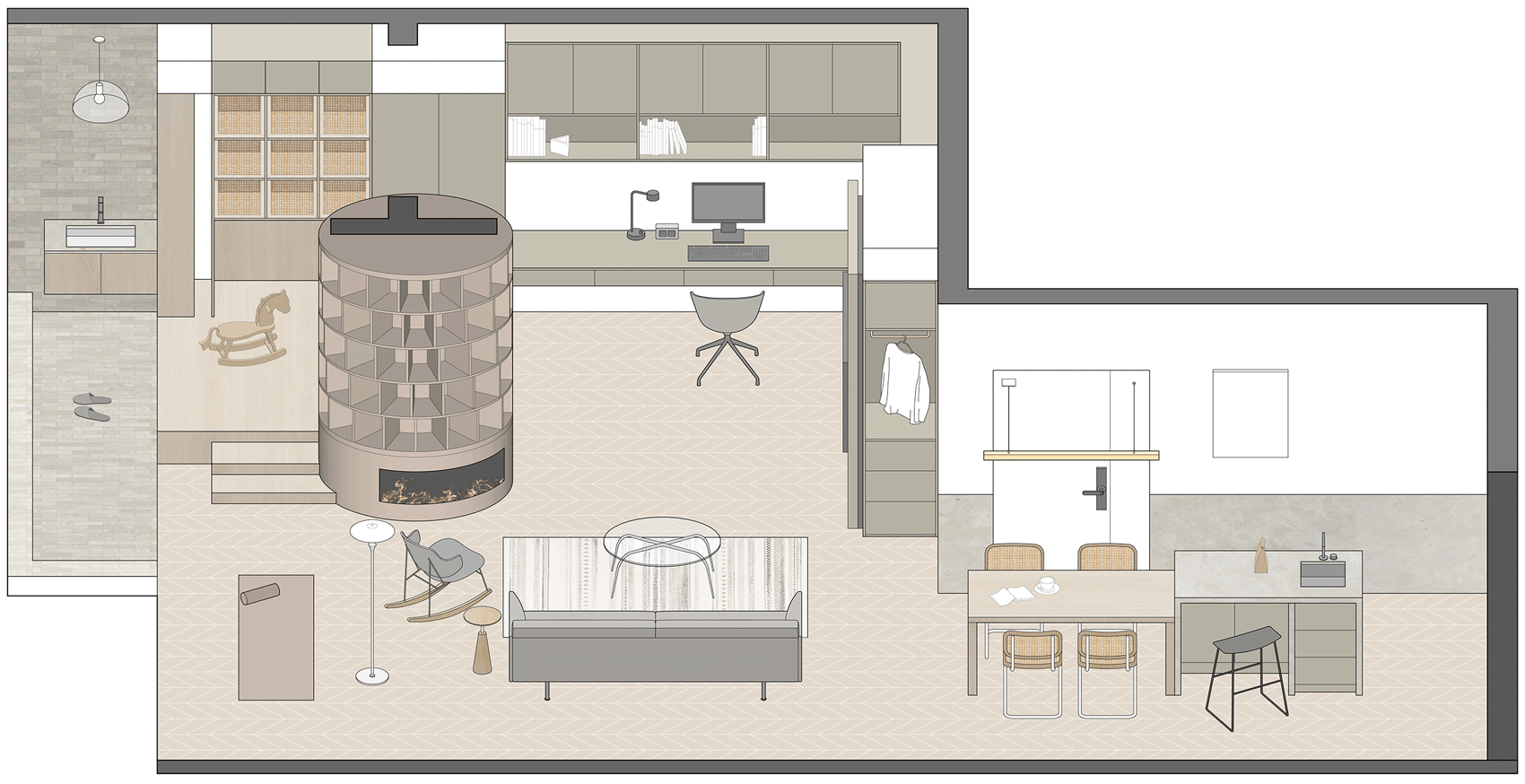 Turbine Apartment QISI DESIGN