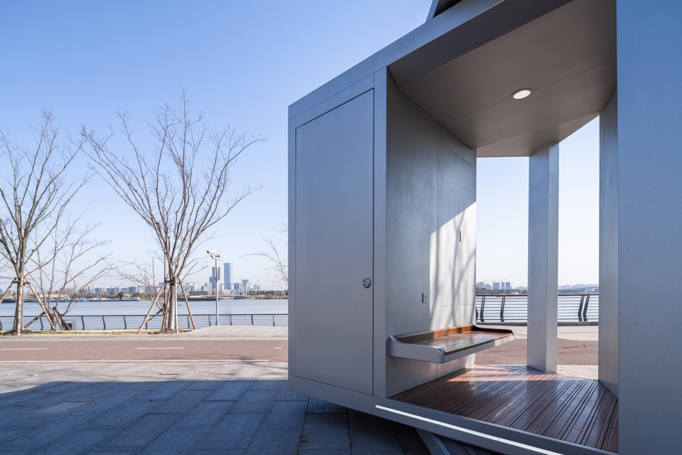 rotatable security kiosk china by nan architects
