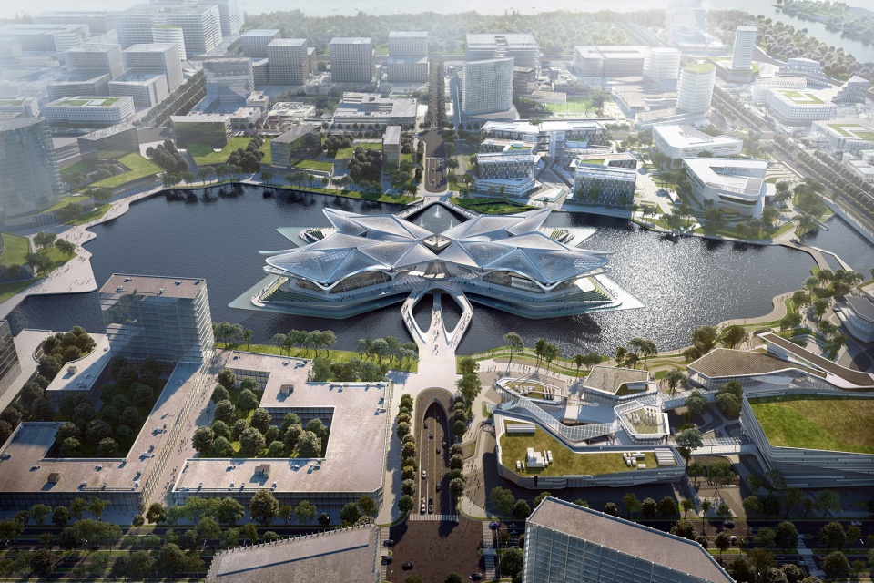Zhuhai Jinwan Civic Art Centre, China by Zaha Hadid Architects