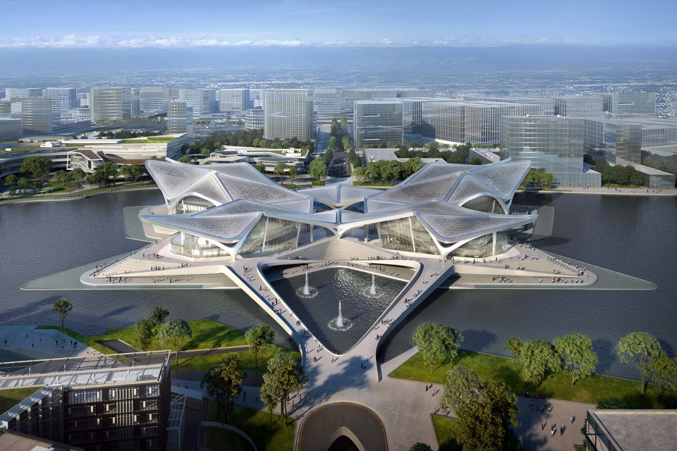 Zhuhai Jinwan Civic Art Centre, China by Zaha Hadid Architects