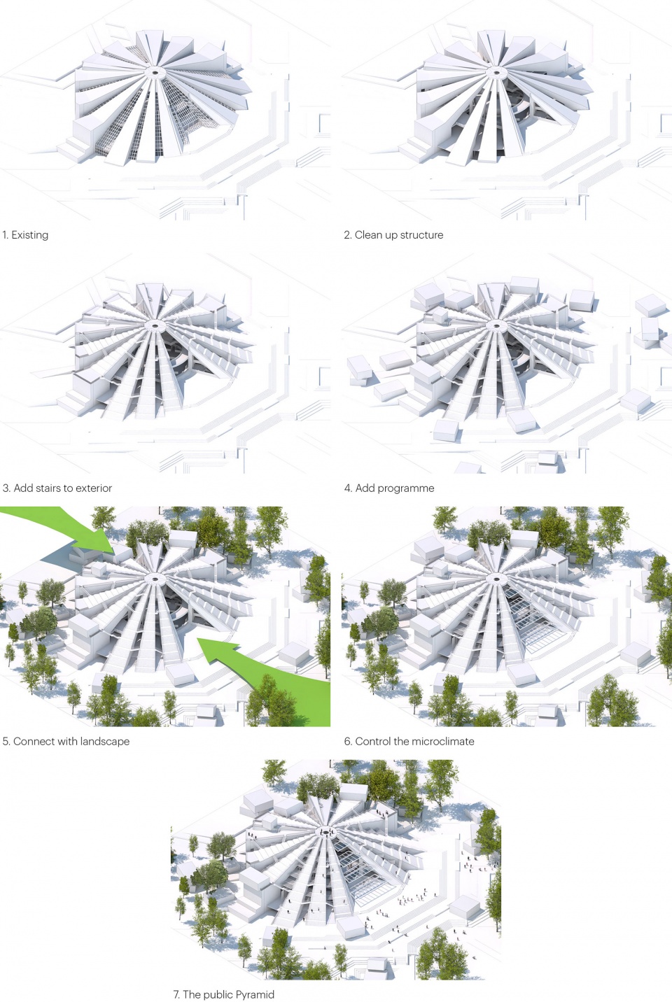 construction begins on the pyramid in tirana albania by mvrdv