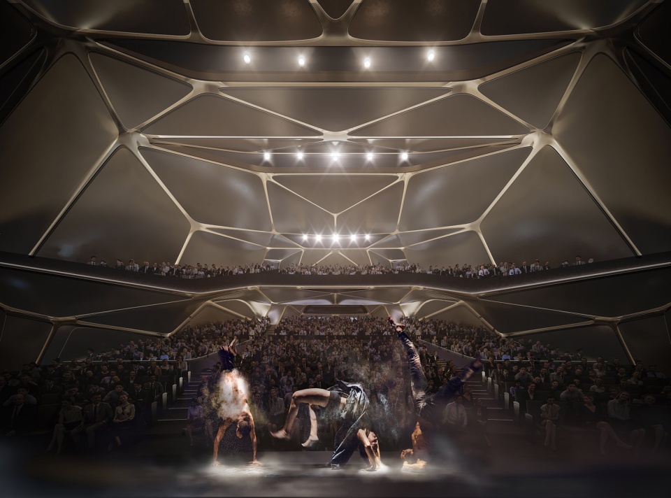 zhuhai jinwan civic art centre china by zaha hadid architects