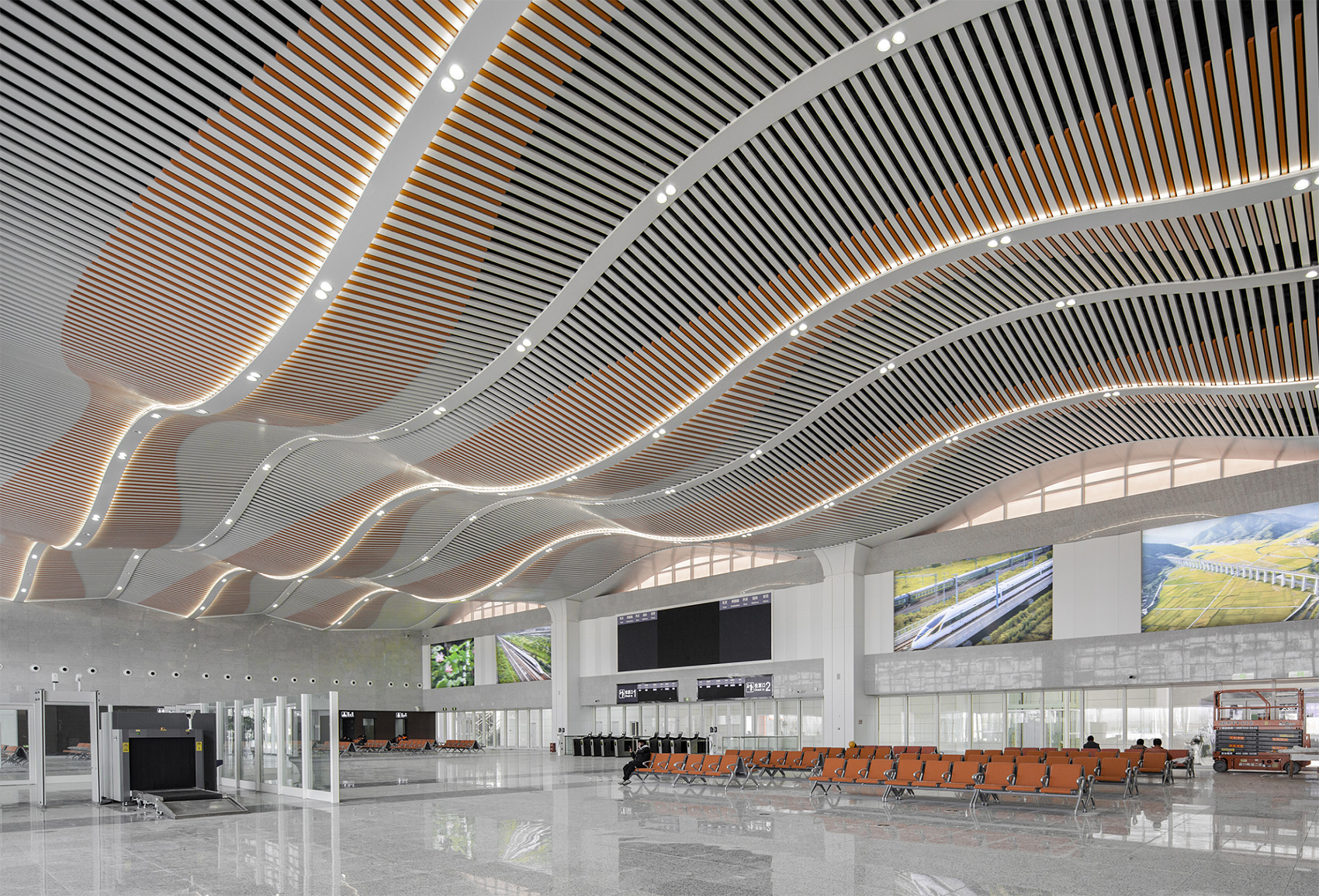 beijing xiongan intercity railway interior design of guan east station bazhou north station by ccdi beijing interior design center