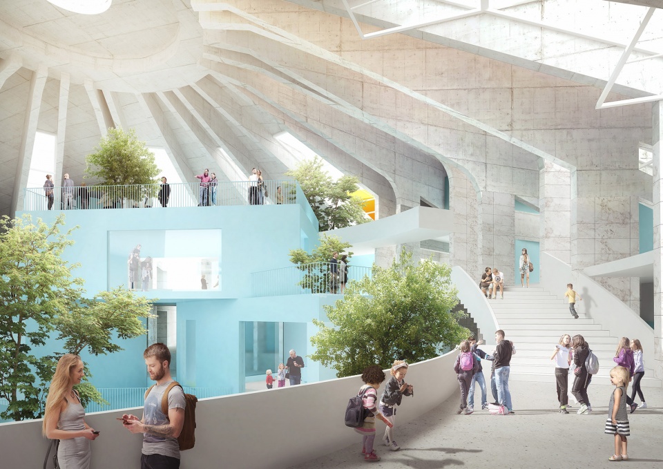 construction begins on the pyramid in tirana albania by mvrdv