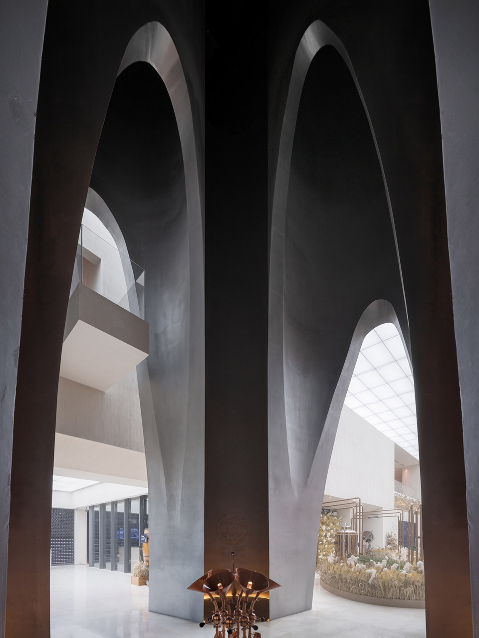 the flow of grain beer museum by waterfrom design