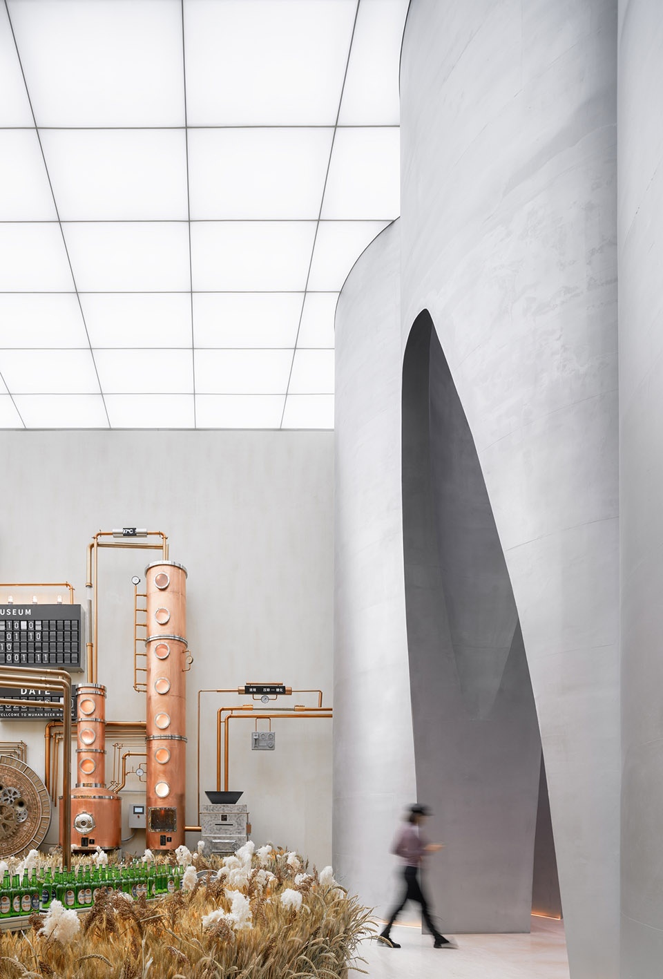 the flow of grain beer museum by waterfrom design