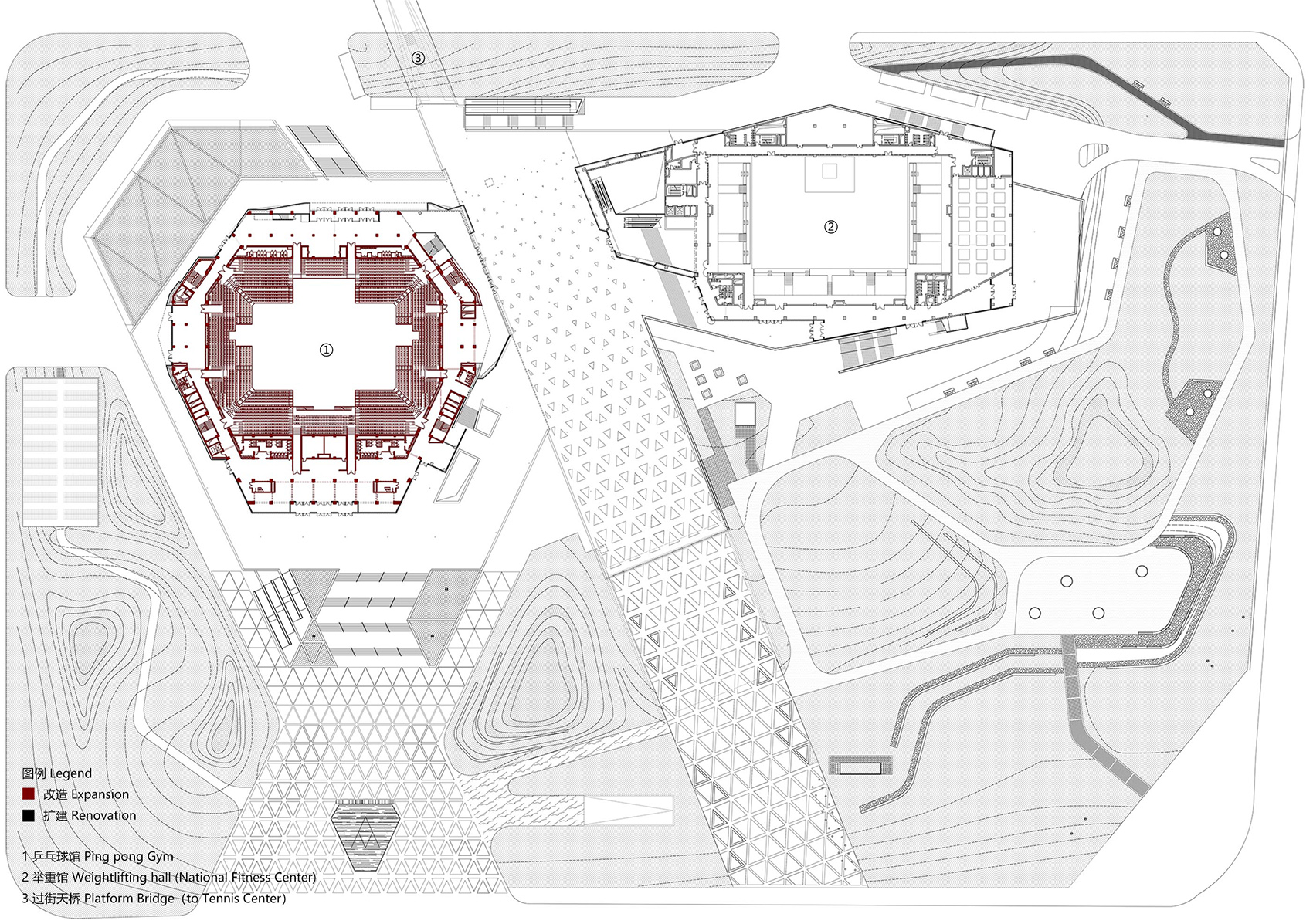 taiyuan binhe sports center expansion and renovation china by china architecture design research group