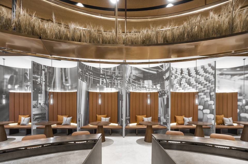 the flow of grain beer museum by waterfrom design