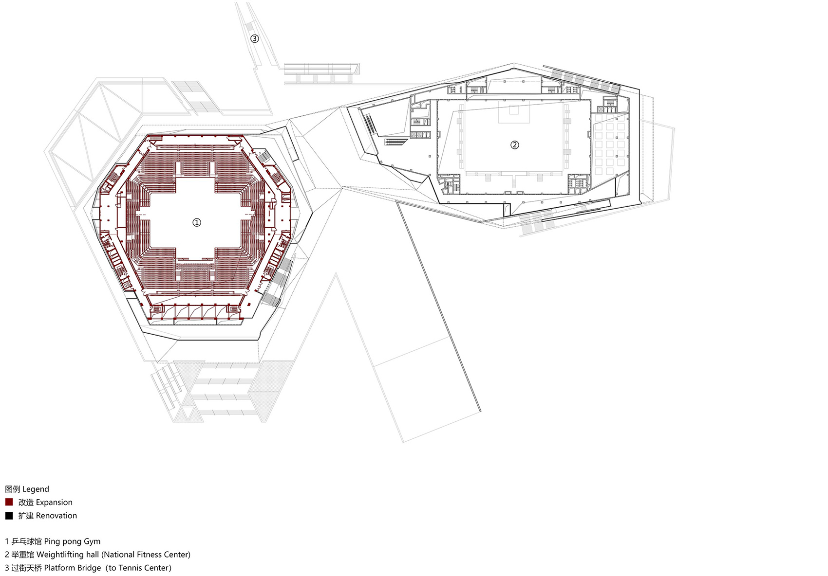 taiyuan binhe sports center expansion and renovation china by china architecture design research group