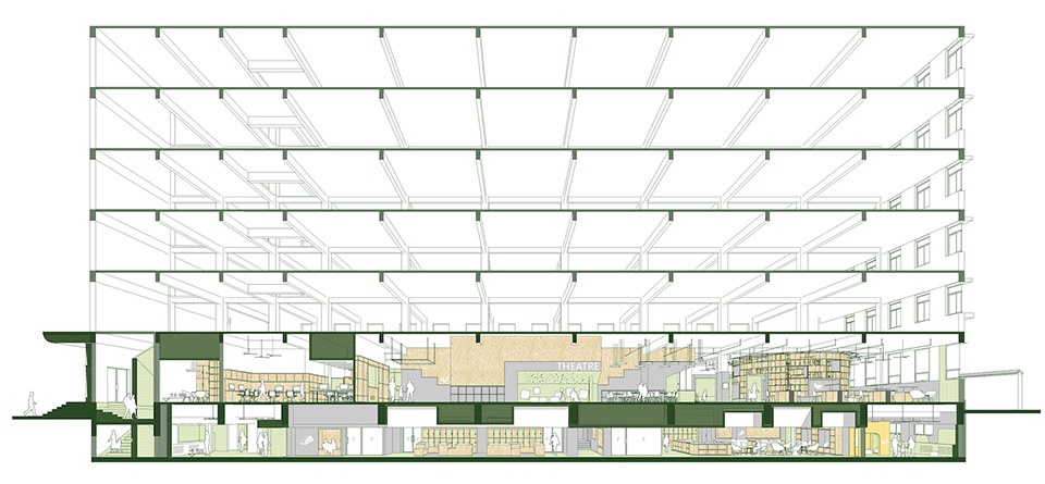 Cultural Activity Center of Beijing Guang an men nei Community by MAT