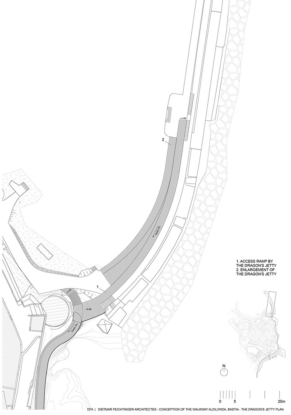 Walkway Aldilonda around the Citadel of Bastia by Dietmar Feichtinger