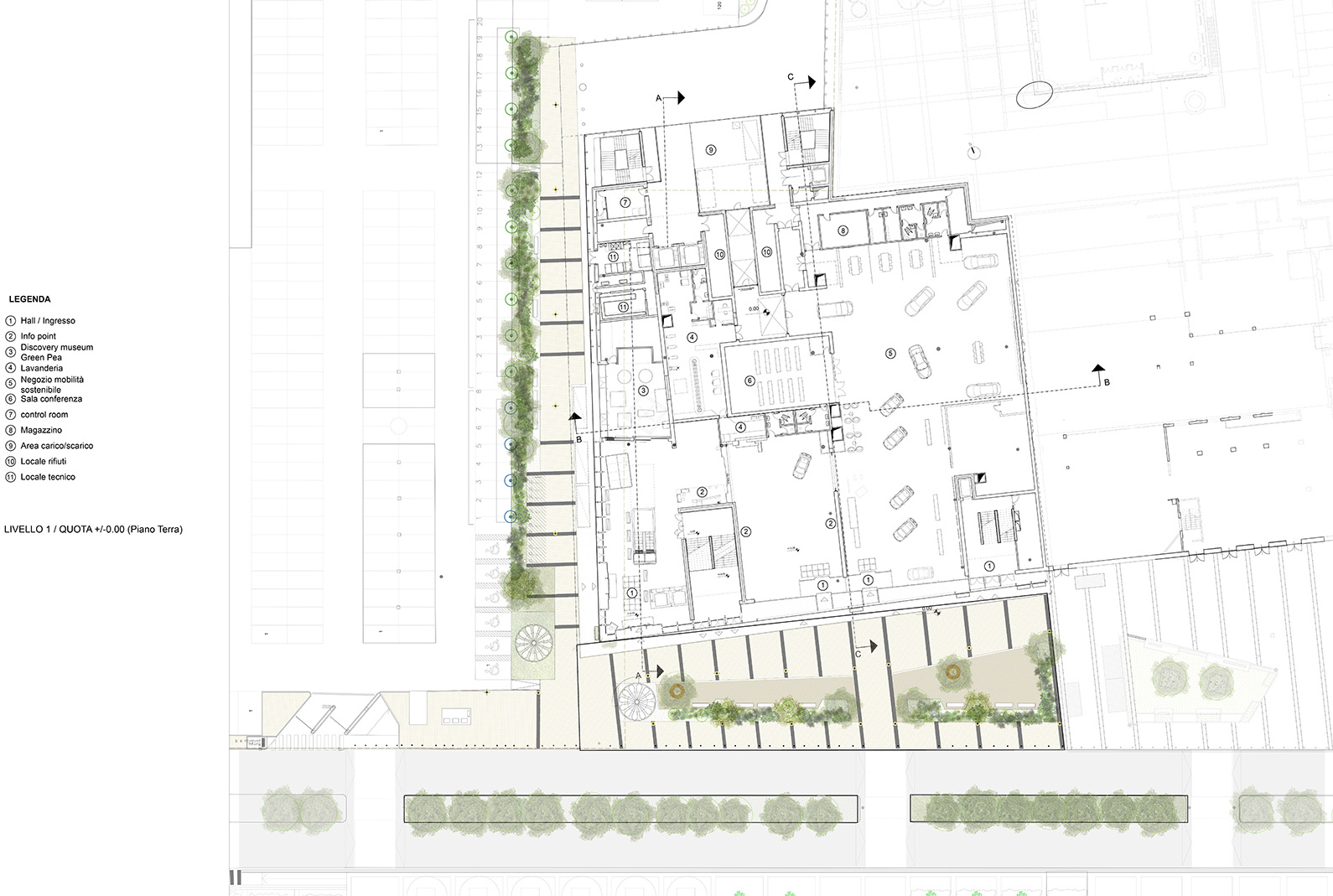 green pea retail park by acc naturale architettura negozio blu architetti