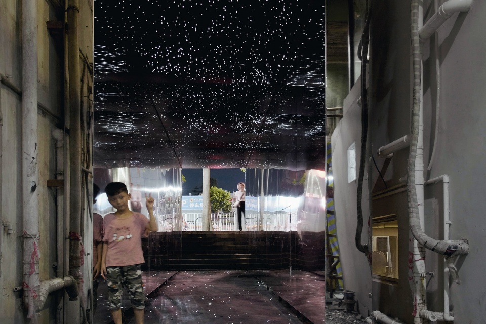 Fiber Optic Starry Alley in the Urban Village ATELIER XI