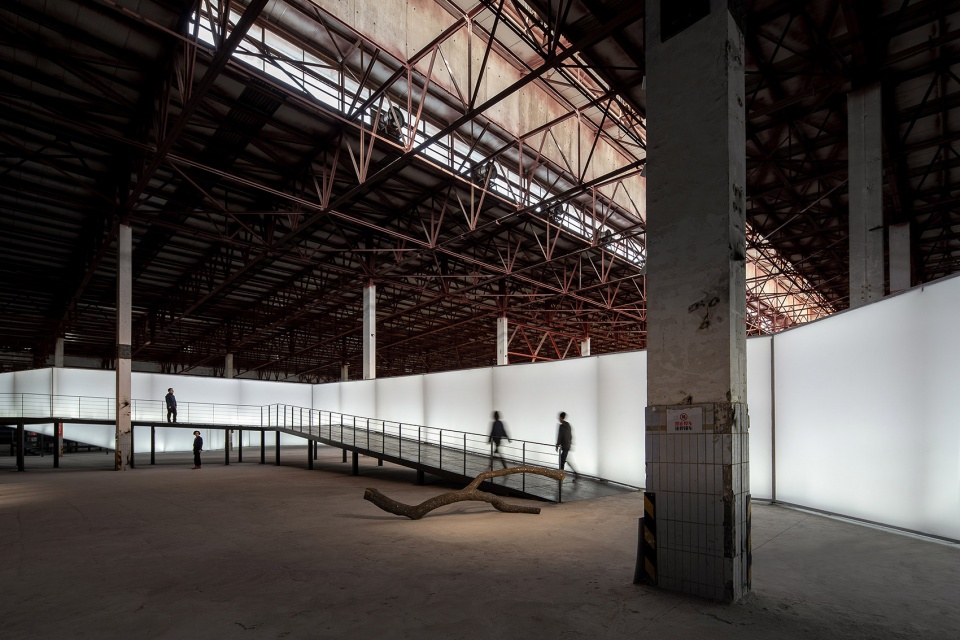 folded time light line 2019 uabb exhibition hall by atelier xi