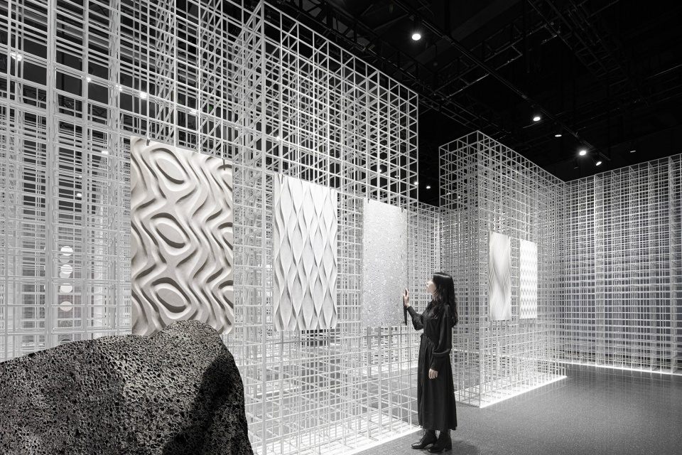 signtone marble pavilion 2020 guangzhou design week china by cc design