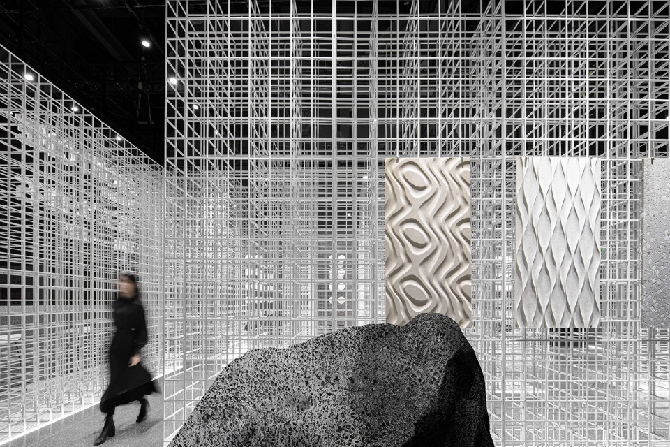 signtone marble pavilion 2020 guangzhou design week china by cc design
