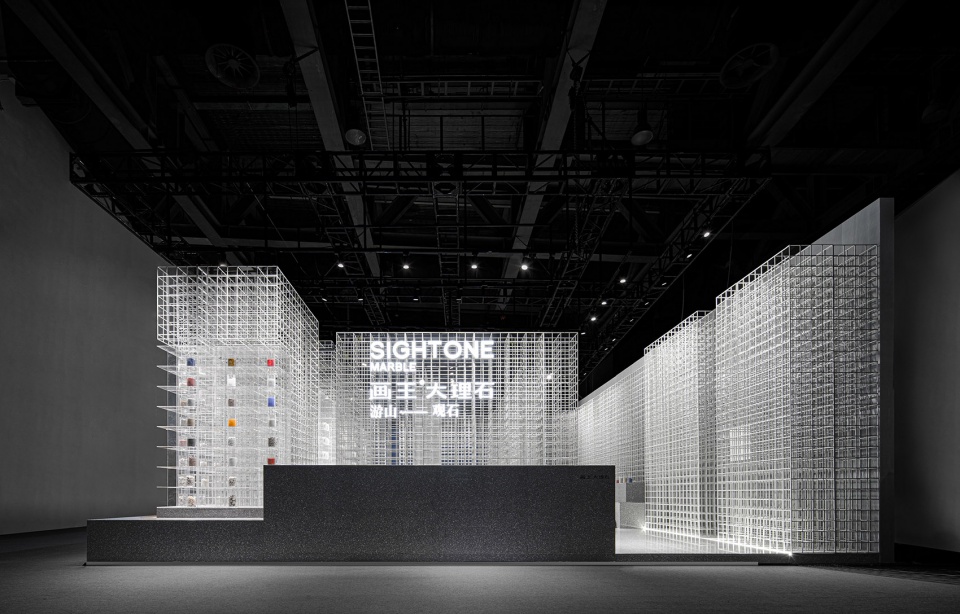 signtone marble pavilion 2020 guangzhou design week china by cc design