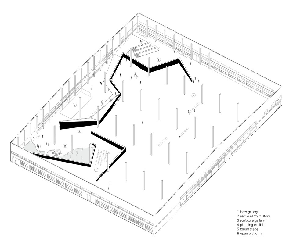 folded time light line 2019 uabb exhibition hall by atelier xi