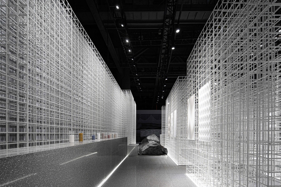 signtone marble pavilion 2020 guangzhou design week china by cc design