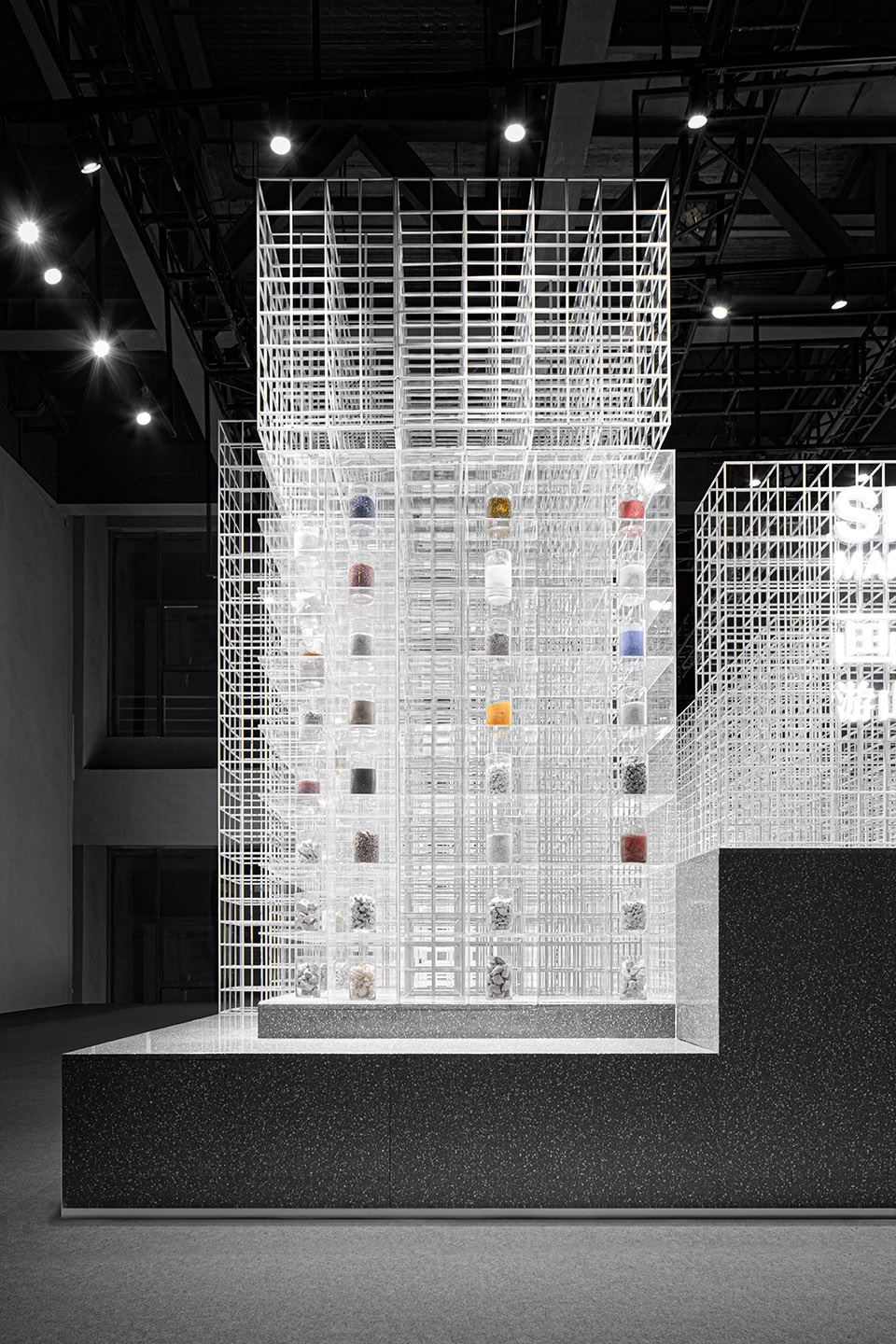 signtone marble pavilion 2020 guangzhou design week china by cc design