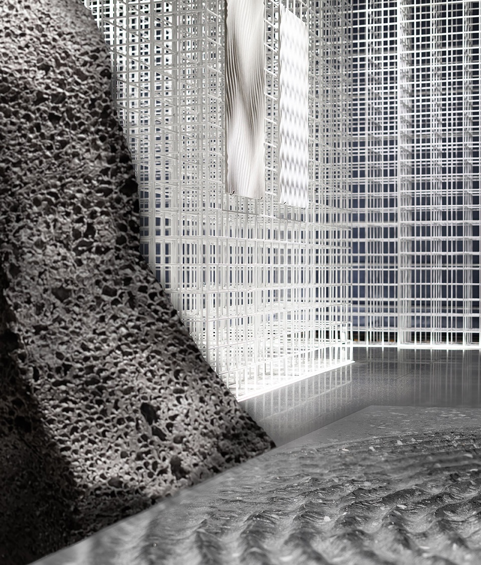 signtone marble pavilion 2020 guangzhou design week china by cc design