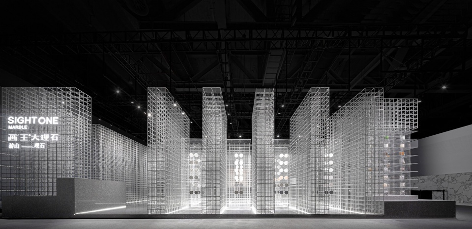 signtone marble pavilion 2020 guangzhou design week china by cc design