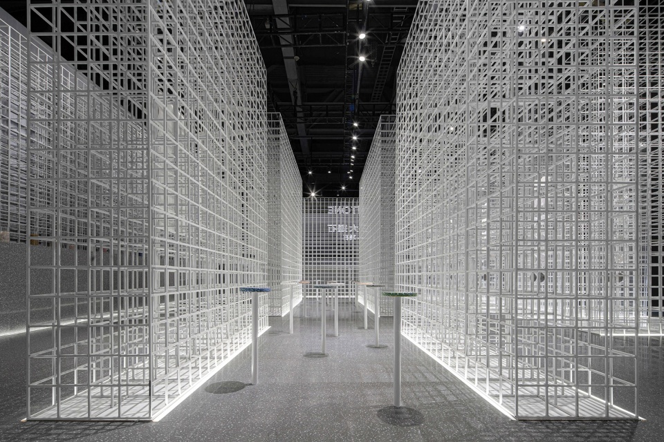 signtone marble pavilion 2020 guangzhou design week china by cc design