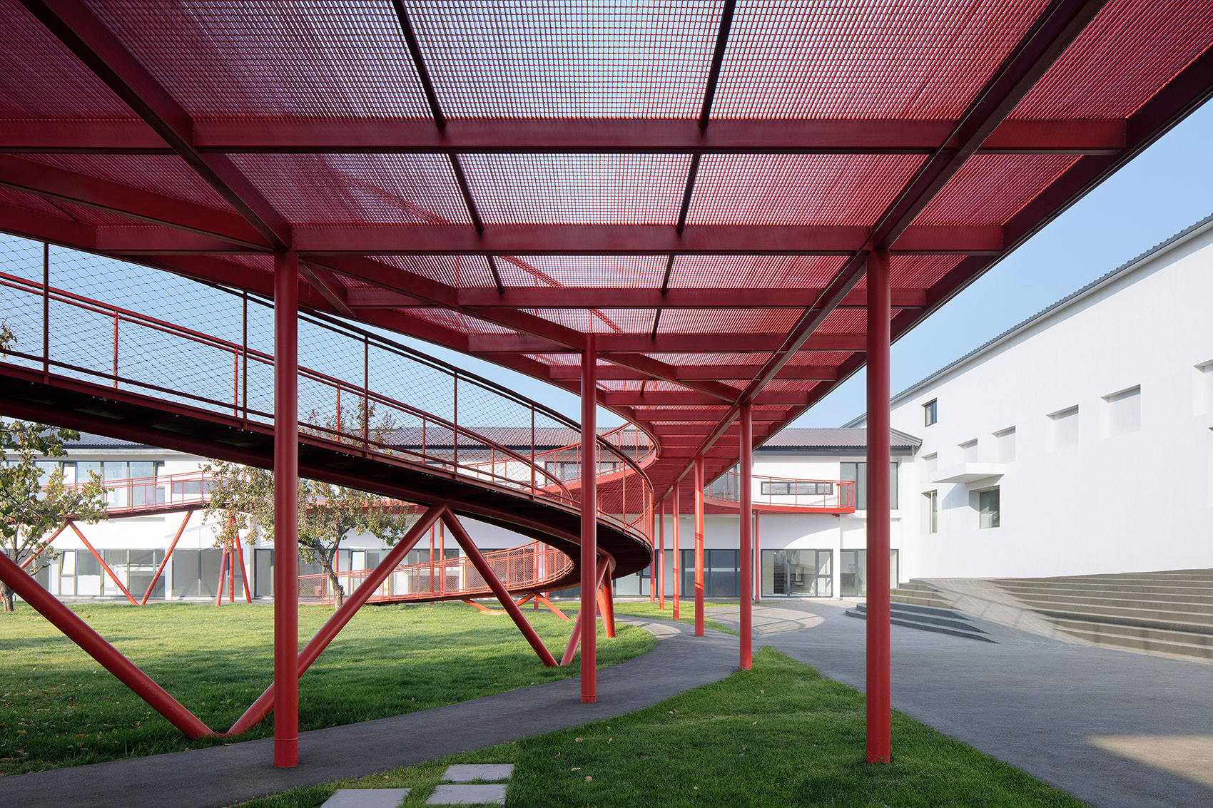 Youth Activity Center Renovated from Old Garment Plant, China by REDe