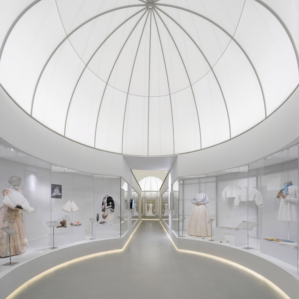 spatial design of the exhibition fashioned from nature co curated by the va and design society china by studio 10
