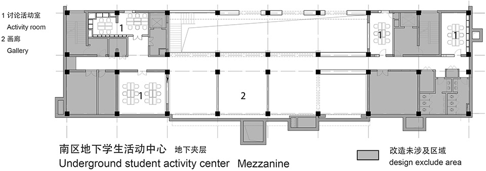 underground student activity center south district tsinghua university china by thad