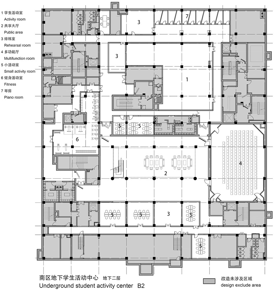 underground student activity center south district tsinghua university china by thad