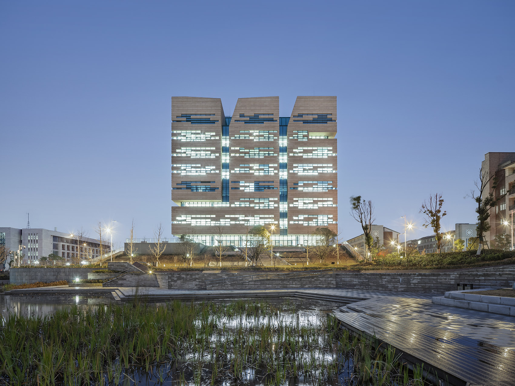 Library Of China University Of Geosciences Wuhan Future City Campus ...