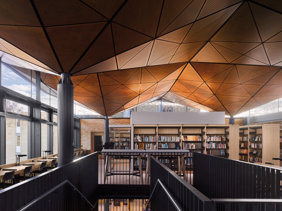 st marys calne library by woods bagot
