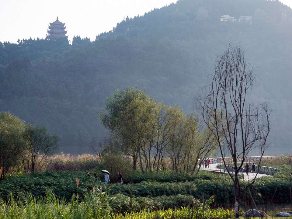 sichuan nanbu water city yuji island park china by blvd international