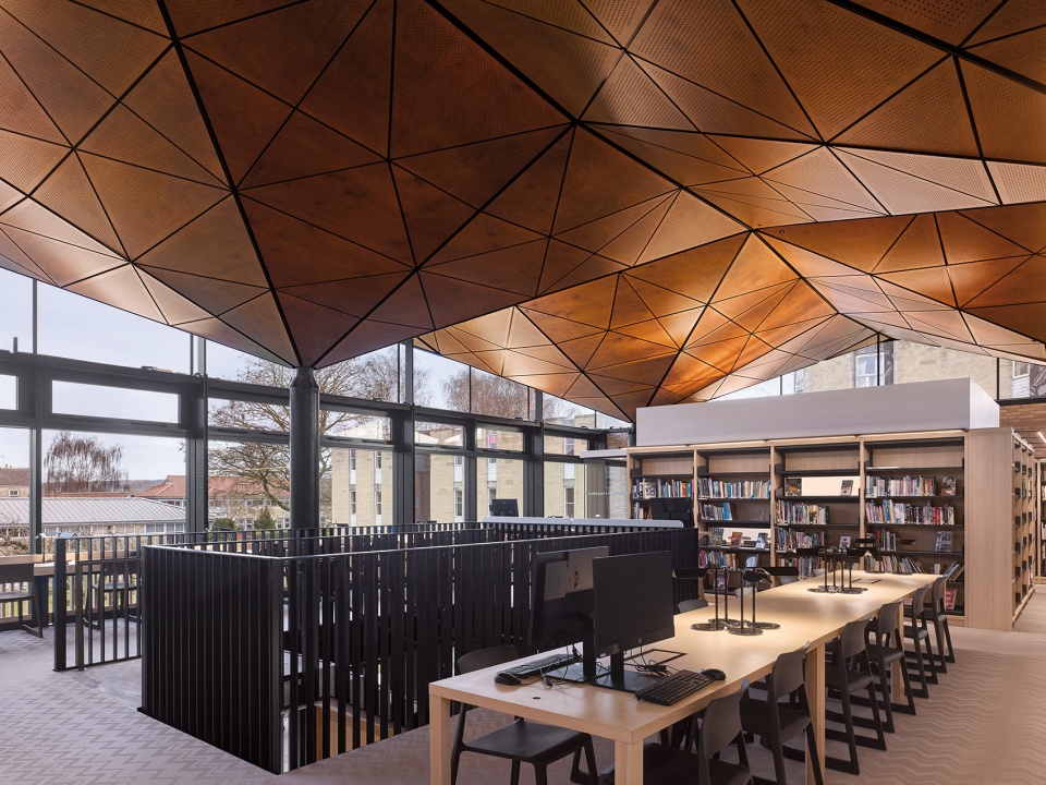 st marys calne library by woods bagot