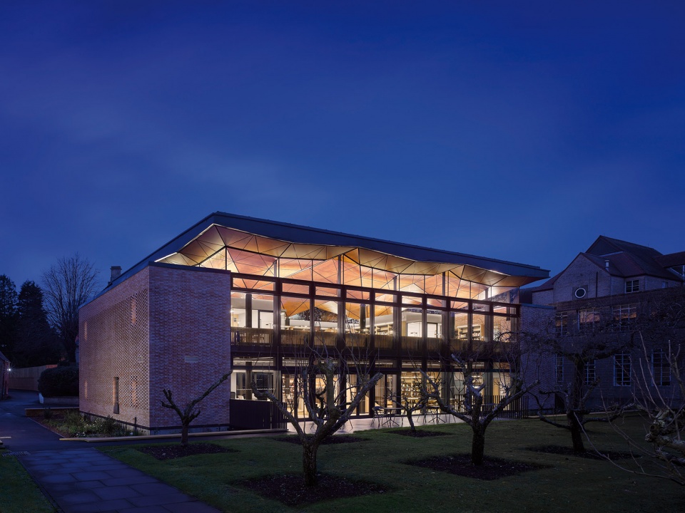 st marys calne library by woods bagot