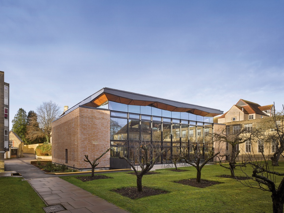 st marys calne library by woods bagot
