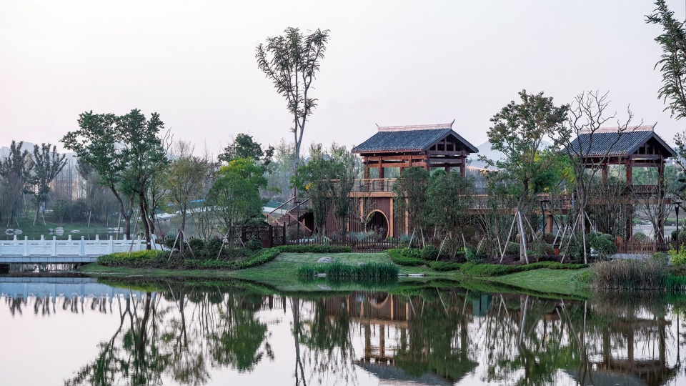 sichuan nanbu water city yuji island park china by blvd international