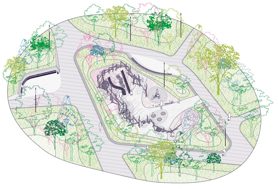 improvement of the embankment in the area of the pavshinskaya poyma by basis architectural bureau