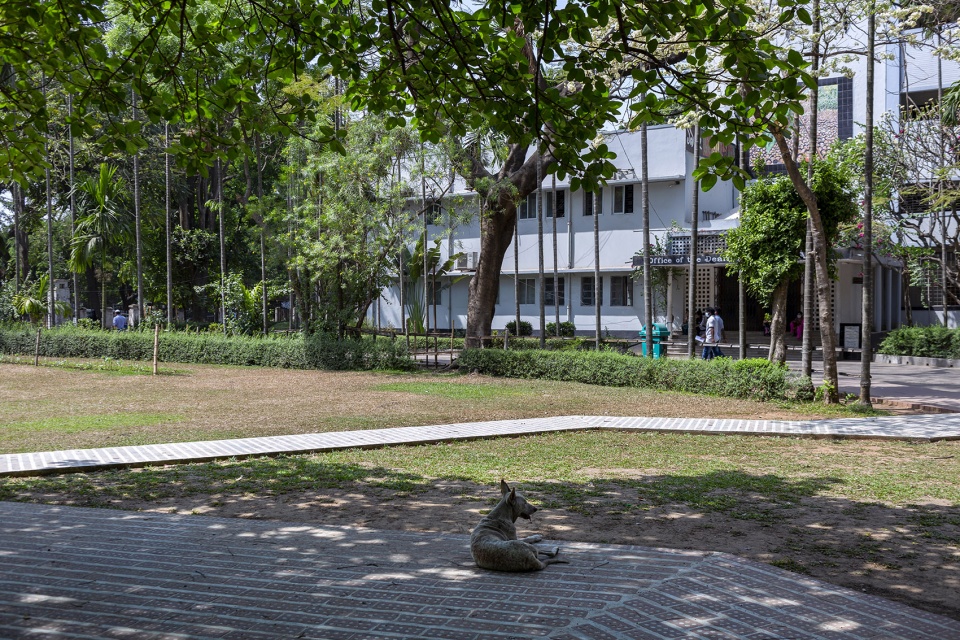 kola bhaban prangon landscape architecture at faculty of arts university of dhaka by sthanik consultants