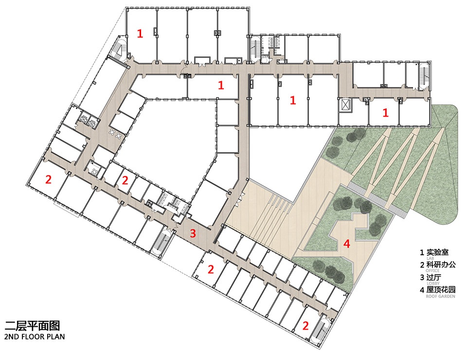3D garden School of Environmental Studies building by TJAD