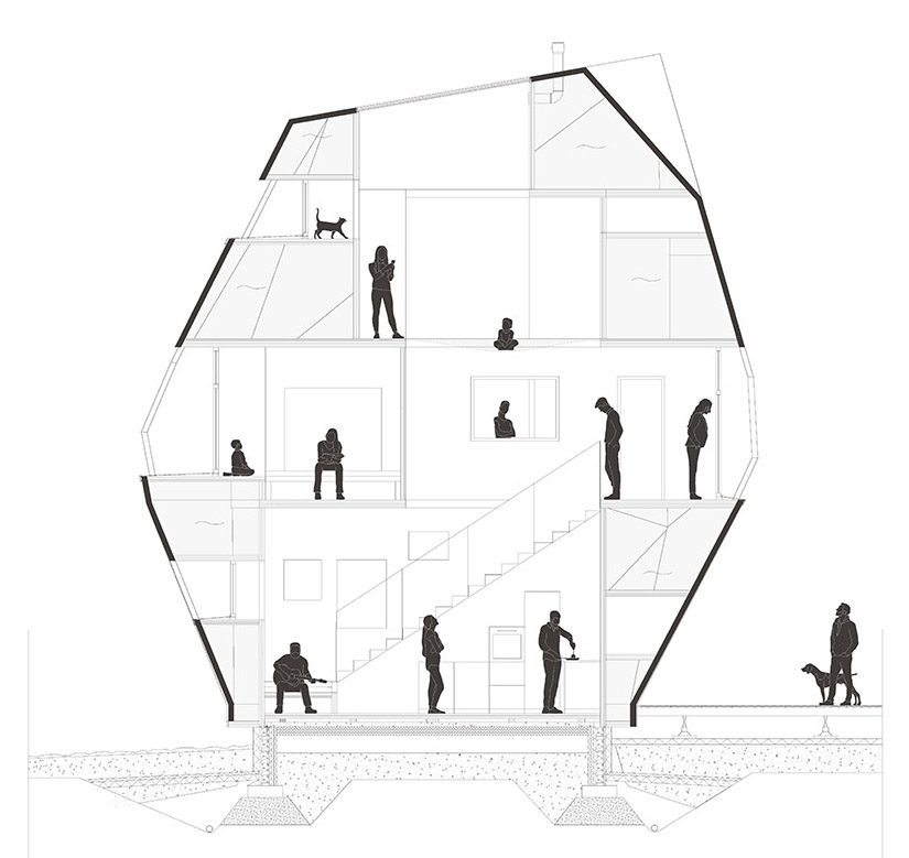 meteorite wood home finland by atelje sotamaa