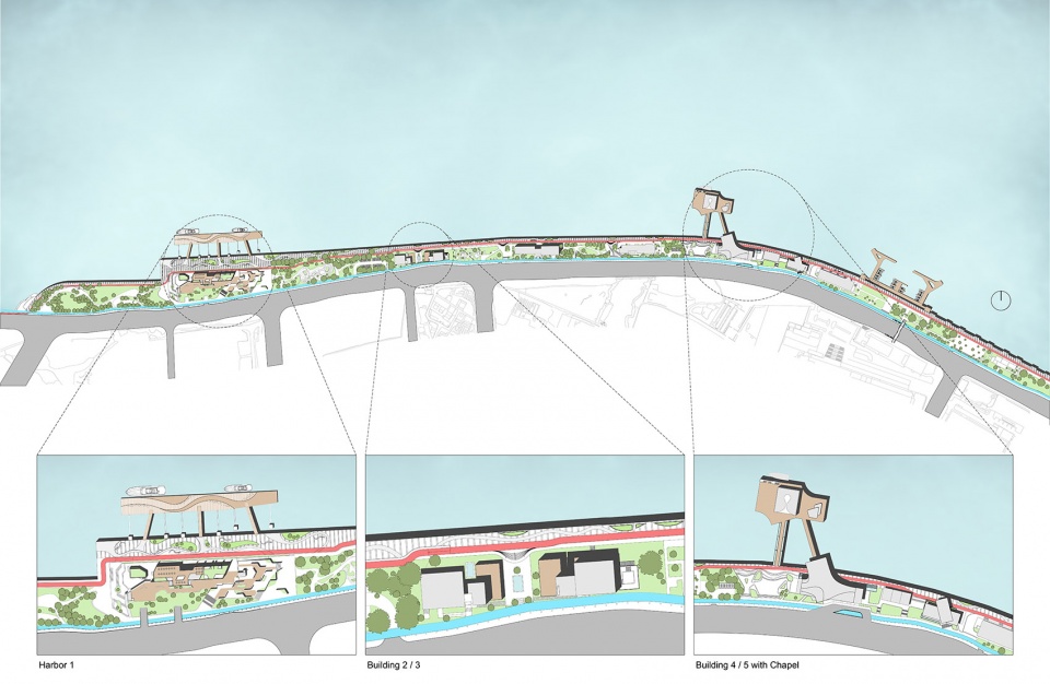 wenzhou 1 8km new bund ou river lighting wharf materplan by antistatics architecture